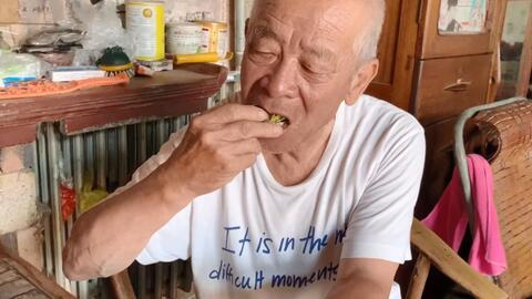 网红二饼和大爷吃瓜视频,网红互动引网友热议